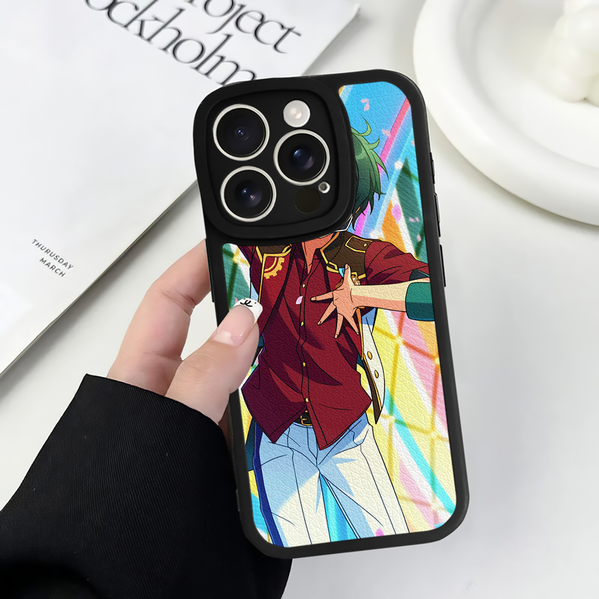 （画像用） あんさんぶるスターズ! Ensemble Stars 【iPhone 16シリーズ対応】シリコンスマホケース（レザー調） 材質：シリコン